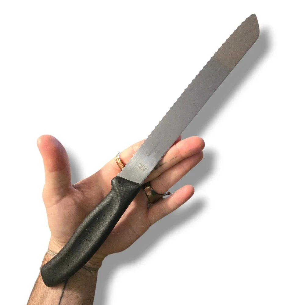 Victorinox Serrated 8 Inch Blade Bread Knife Kitchen Black Swiss Made‎ 6.8633.21